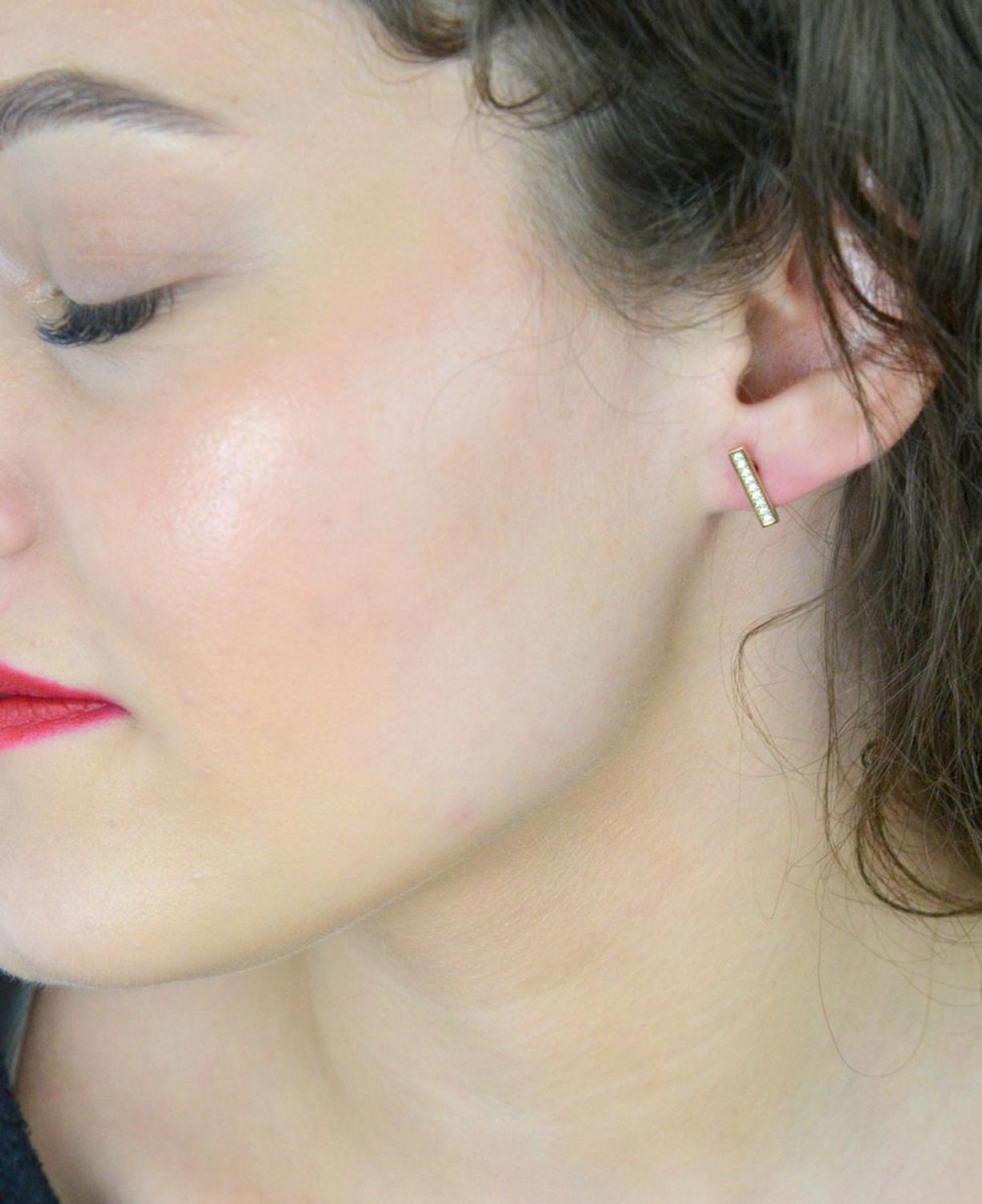 Kolczyki złote patyczki z cyrkoniami pr 333, KL 5491 333.jpg